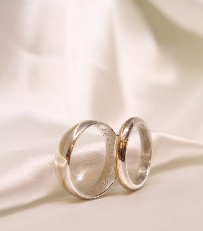 Alianza Media Caña de Plata y Oro 18kts