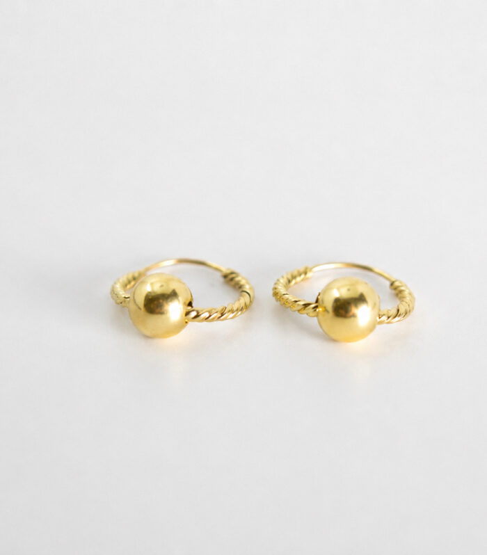 Argollas Twist & Ball