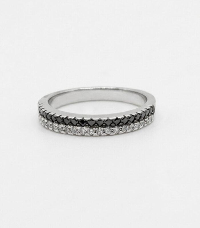 Anillo Contrast Twin