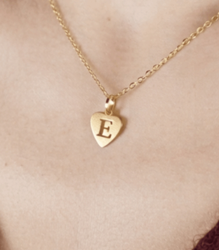 Conjunto Cadena Forcet y Dije Letra Corazón